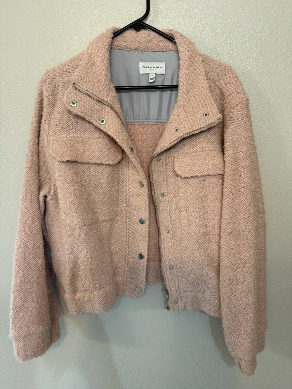 Michael Stars Blush Pink Teddy Jacket